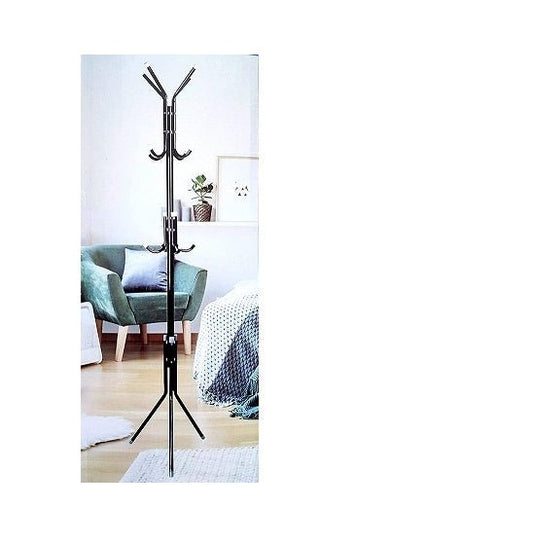 12 Hook Coat Racks Stand Black