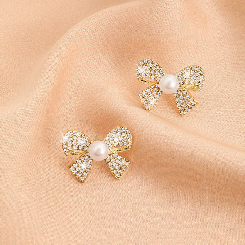 Butterfly Full Diamond Elegant Earrings Niche Design Advanced