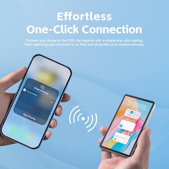 VizoSnap™ 5" 1080P FHD Vlog Selfie Monitor – Rear Camera Display for iPhone 16/15 & Samsung Phones