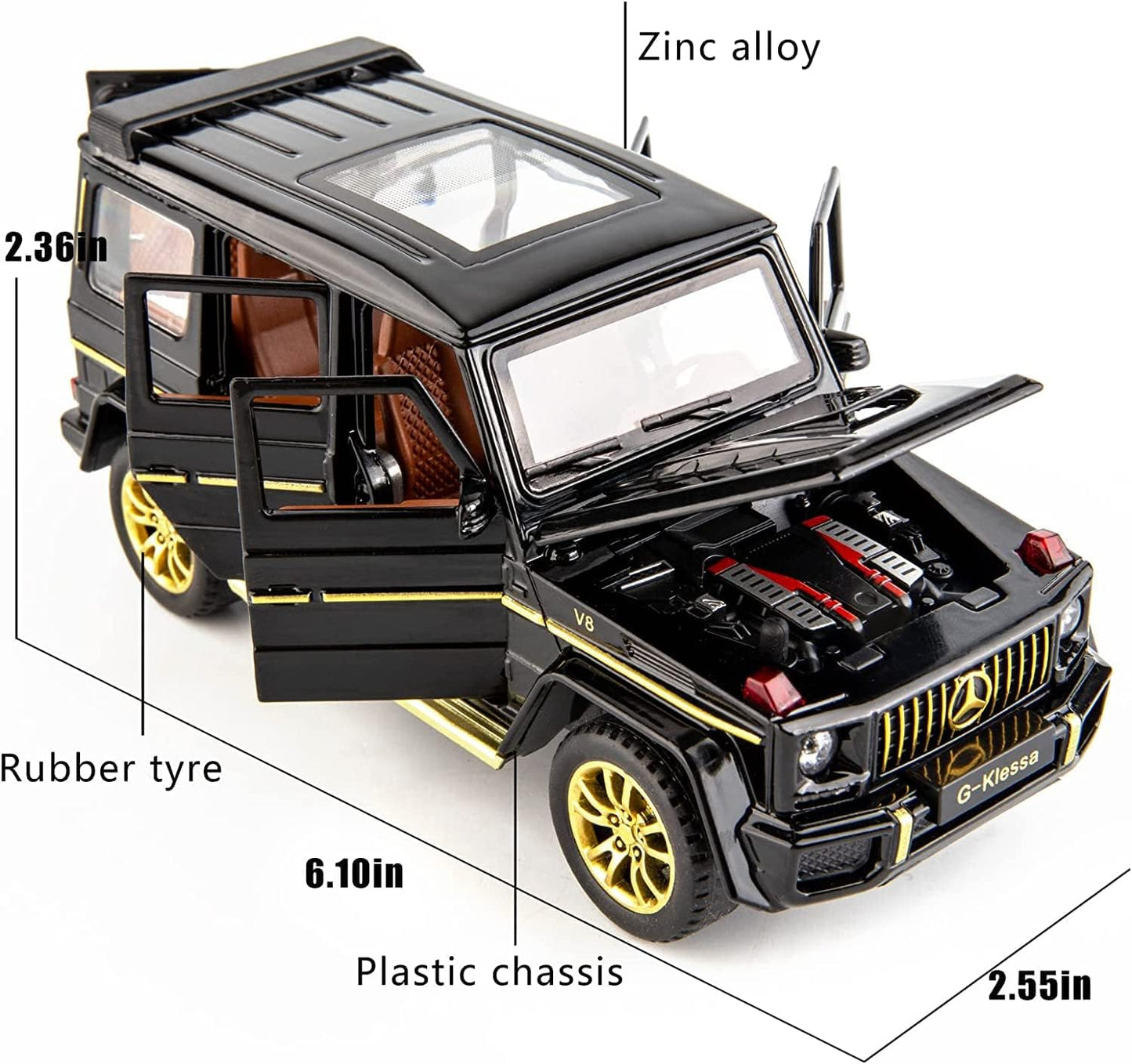 G Wagon | Swift Mercedes Benz G63 AMG 1:32 Diecast Model Car with Sound and Light