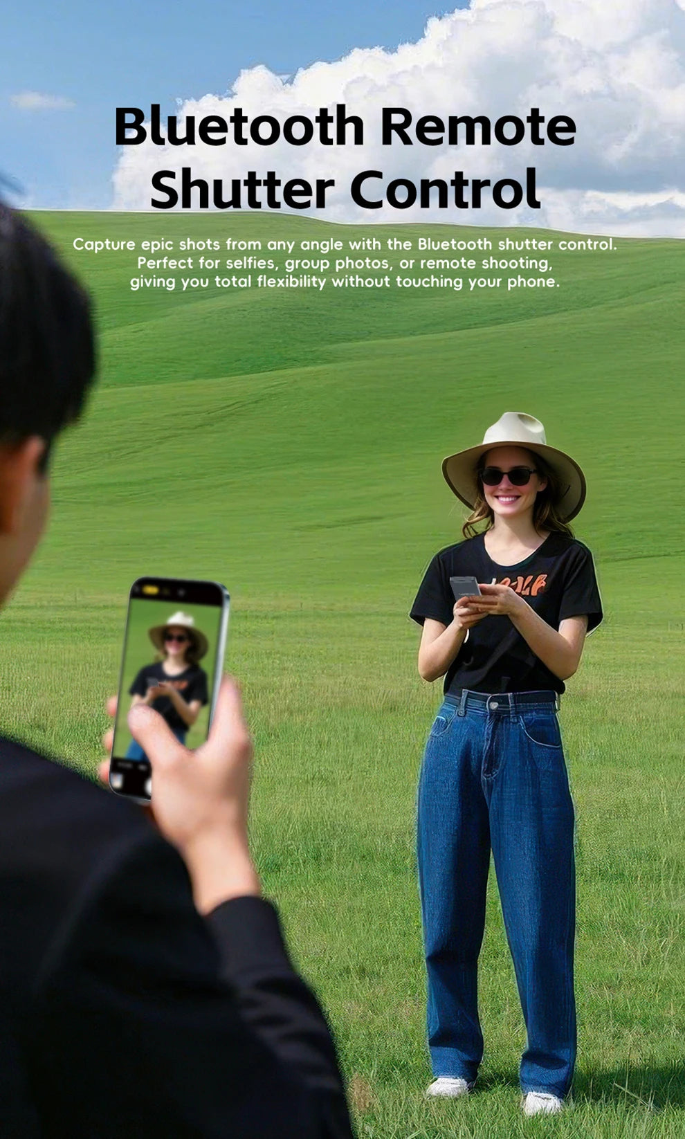 VizoSnap™ 5" 1080P FHD Vlog Selfie Monitor – Rear Camera Display for iPhone 16/15 & Samsung Phones