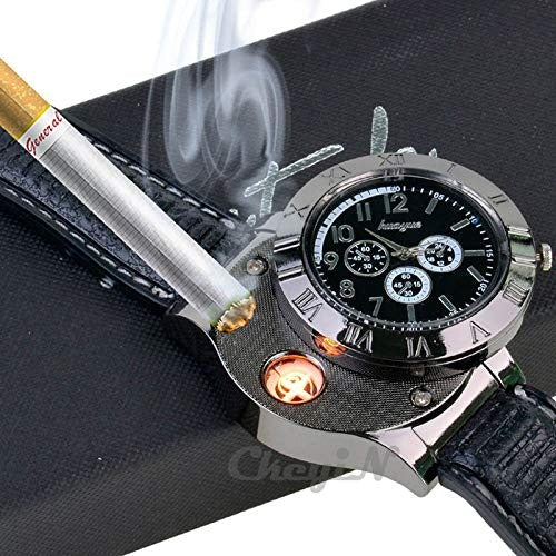 New Military USB Lighter Watch Men's